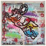 untitled (acrylic & collage on newsprint)